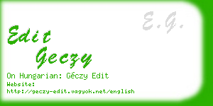 edit geczy business card