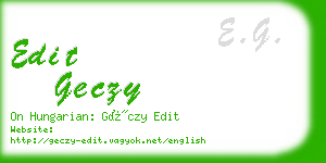 edit geczy business card